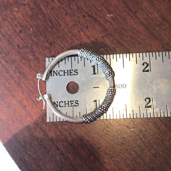 QVC Artisan Crafted Suarti Sterling Silver Hoops - Picture 3 of 6